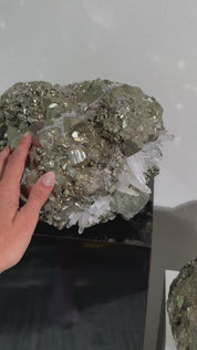 Rare 50lbs Pyrite w Clear Quartz Statement