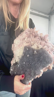 Rare Stibnite & Heulandite on Chalcedony – Brazil (22 lb)