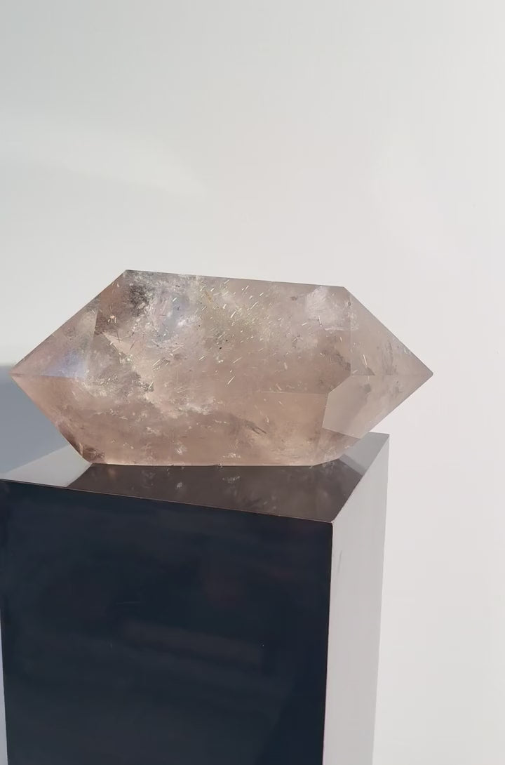 XXL 29lb Golden Rutile Smoky Quartz Double Terminated Point