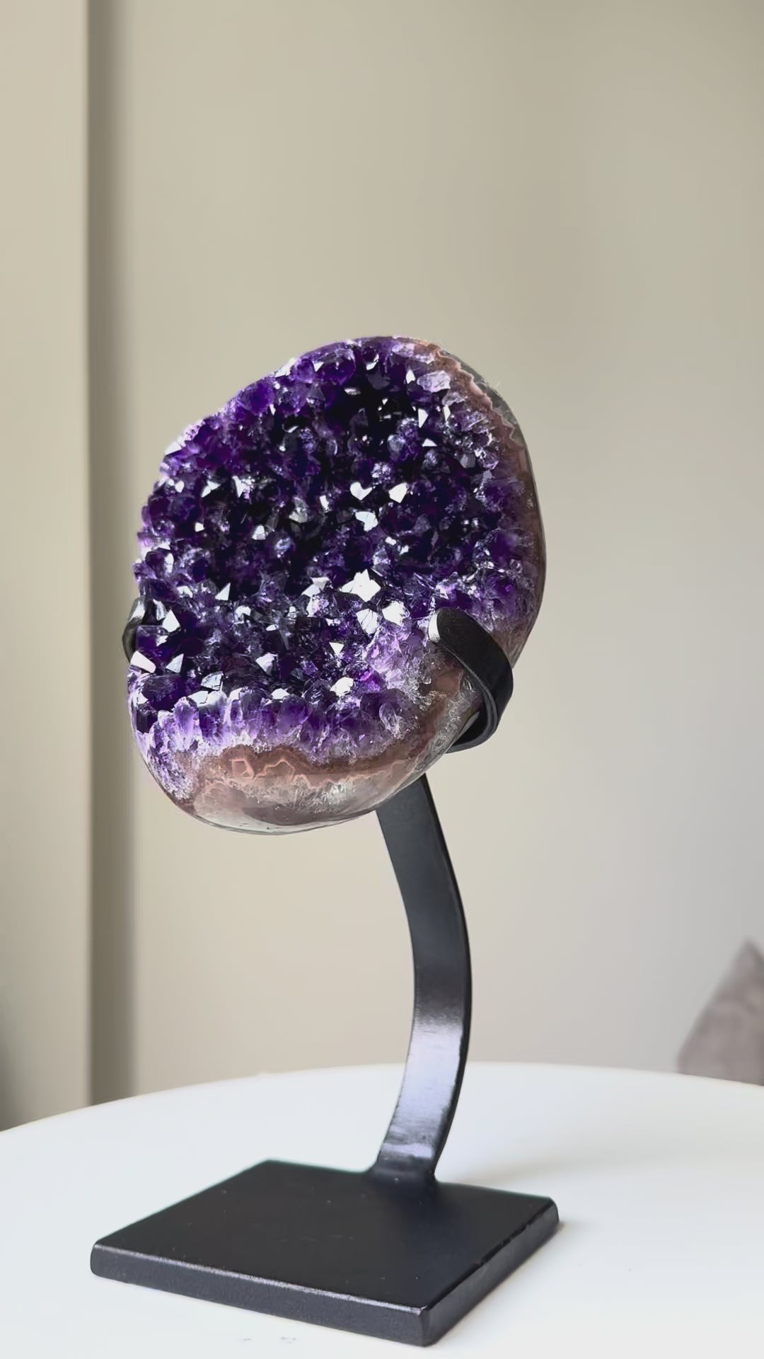 Amethyst Crystal Geode on Stand 3.9lbs