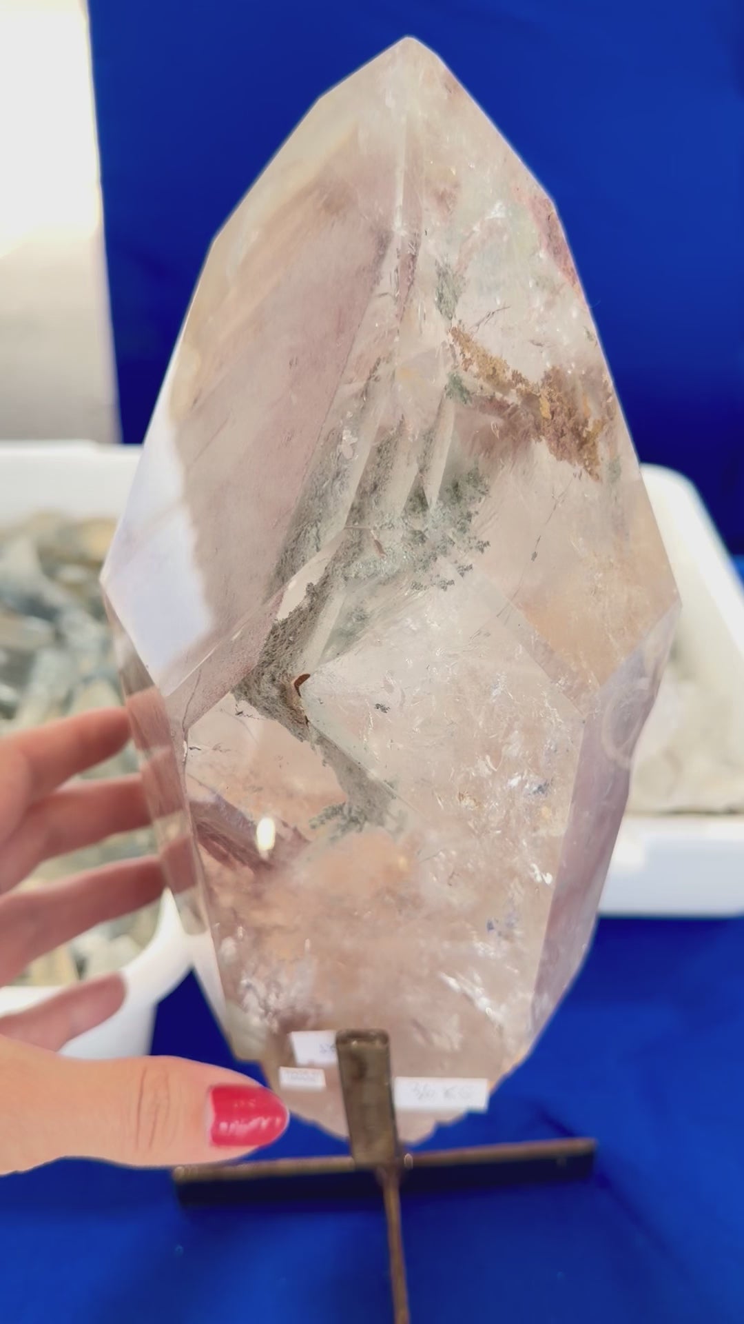 Pink lithium Quartz from Brazil rare find