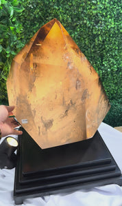 Museum Grade 78 lbs natural Smoky Quartz on Stand