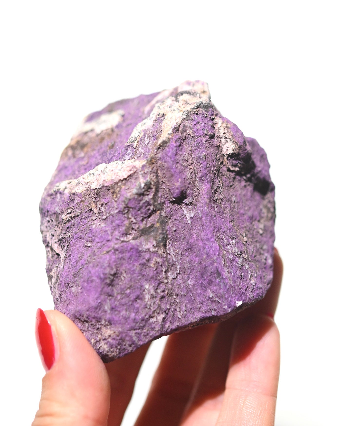 Natural purpurite mineral purple-violet coloring