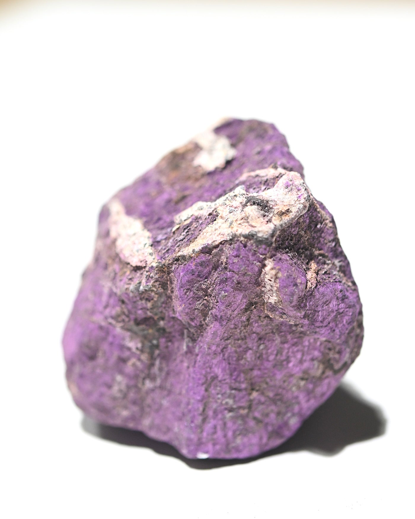 Purpurite specimen showing deep purple saturation