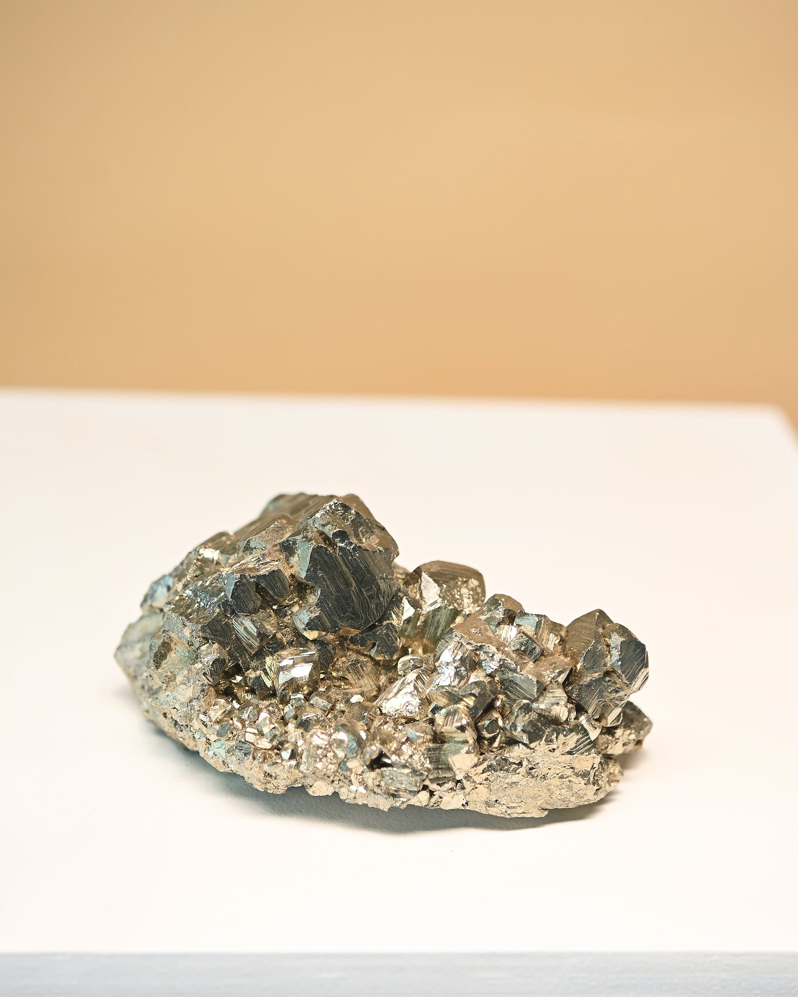 Peruvian Pyrite Cluster – Natural Cubic Crystal 3in – CRYSTALS.COM