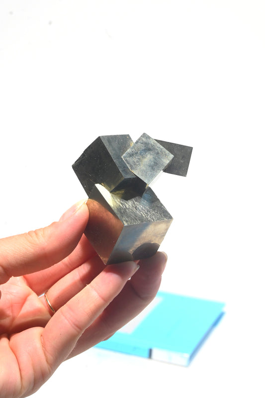 Interlocking Spanish Pyrite Cubes