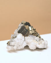 Pyrite and Calcite Crystal Cluster 3in
