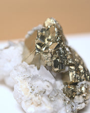 Pyrite and Calcite Crystal Cluster 3in