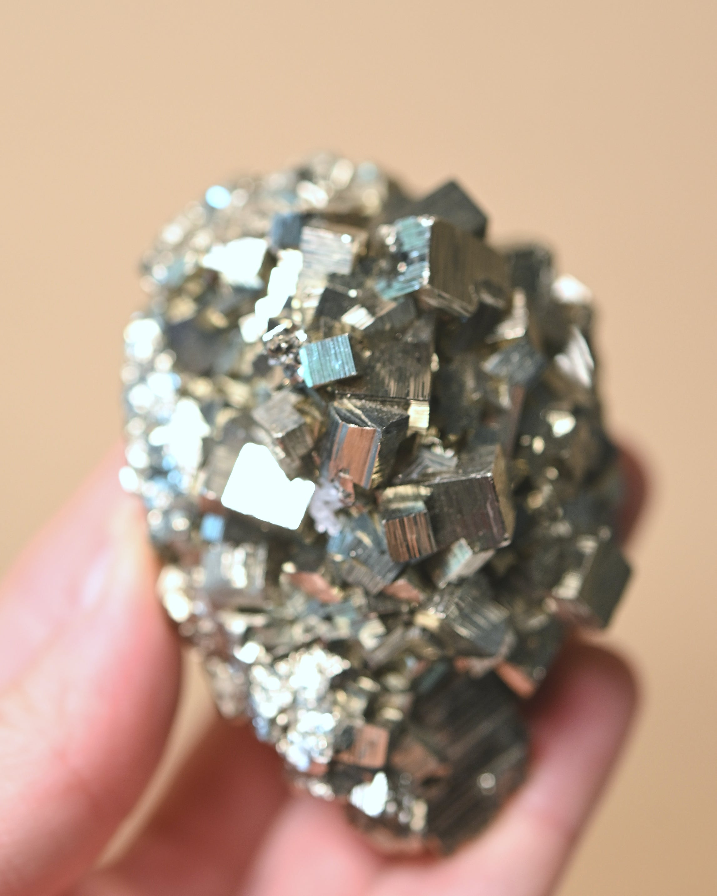 Pyrite Cubic Cluster 3in