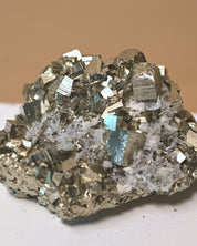 Cubic Pyrite and Quartz Crystal Cluster 3 in