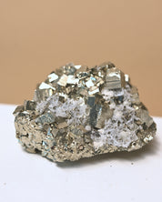Cubic Pyrite and Quartz Crystal Cluster 3 in