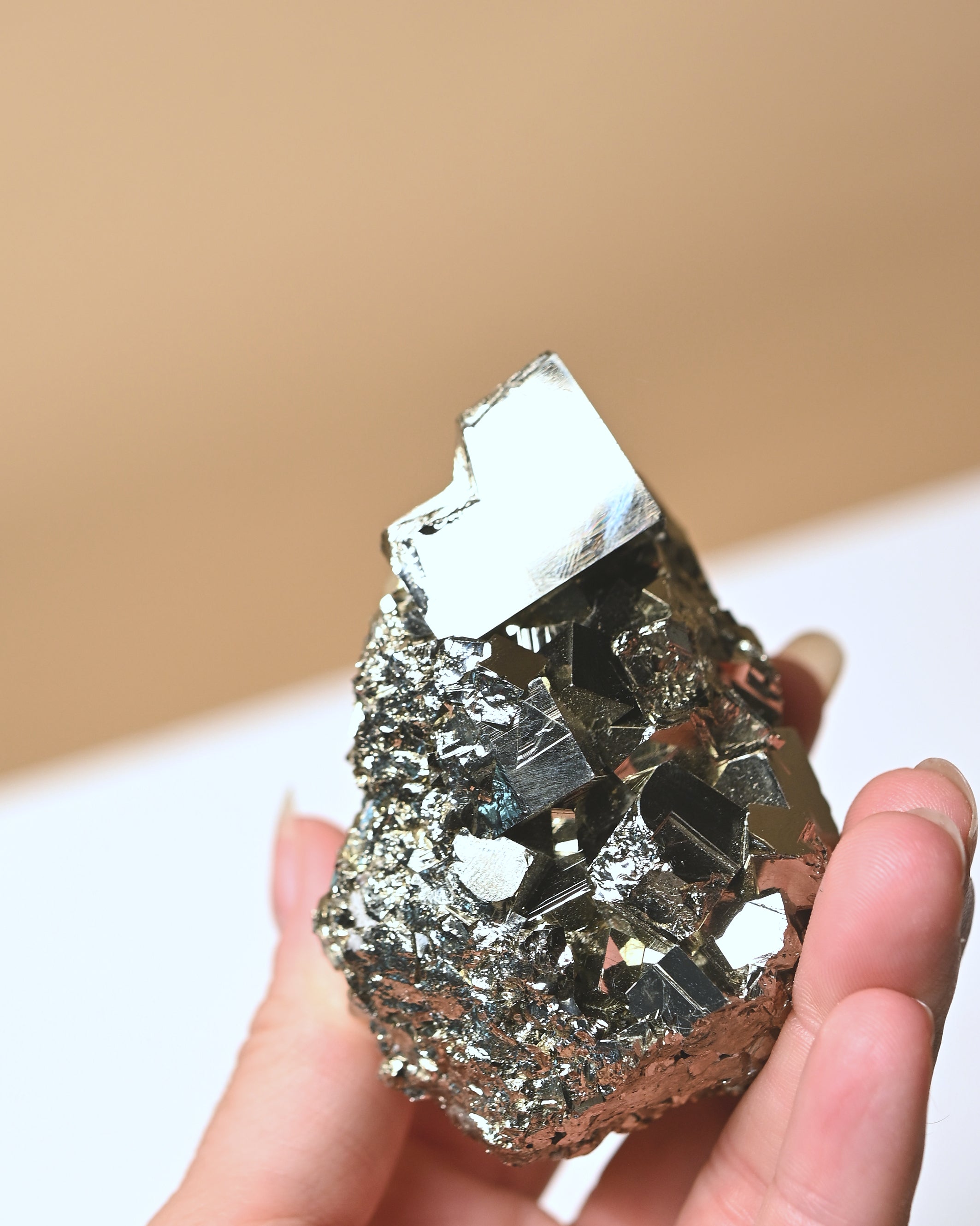 Pyrite Cubic Cluster 4in