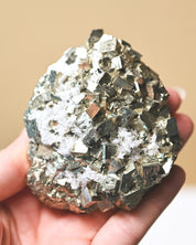 Cubic Pyrite and Quartz Crystal Cluster 3 in