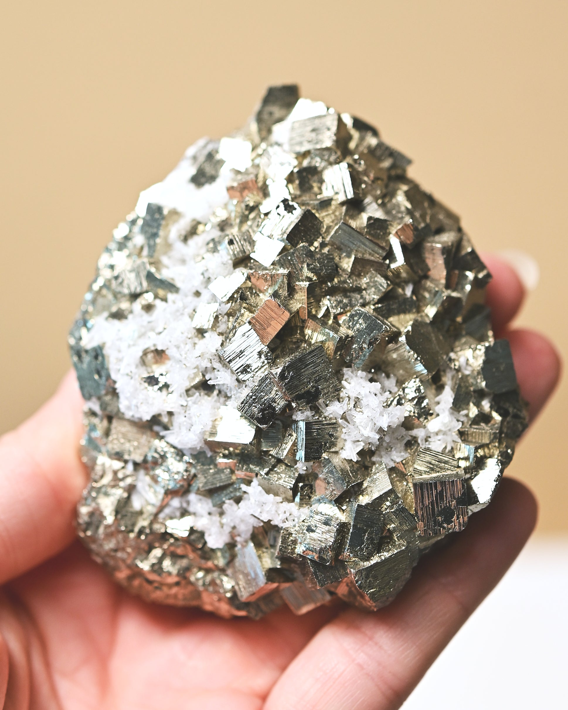 Cubic Pyrite and Quartz Crystal Cluster 3 in