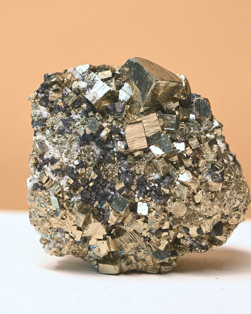 Pyrite Cubic Cluster 4in