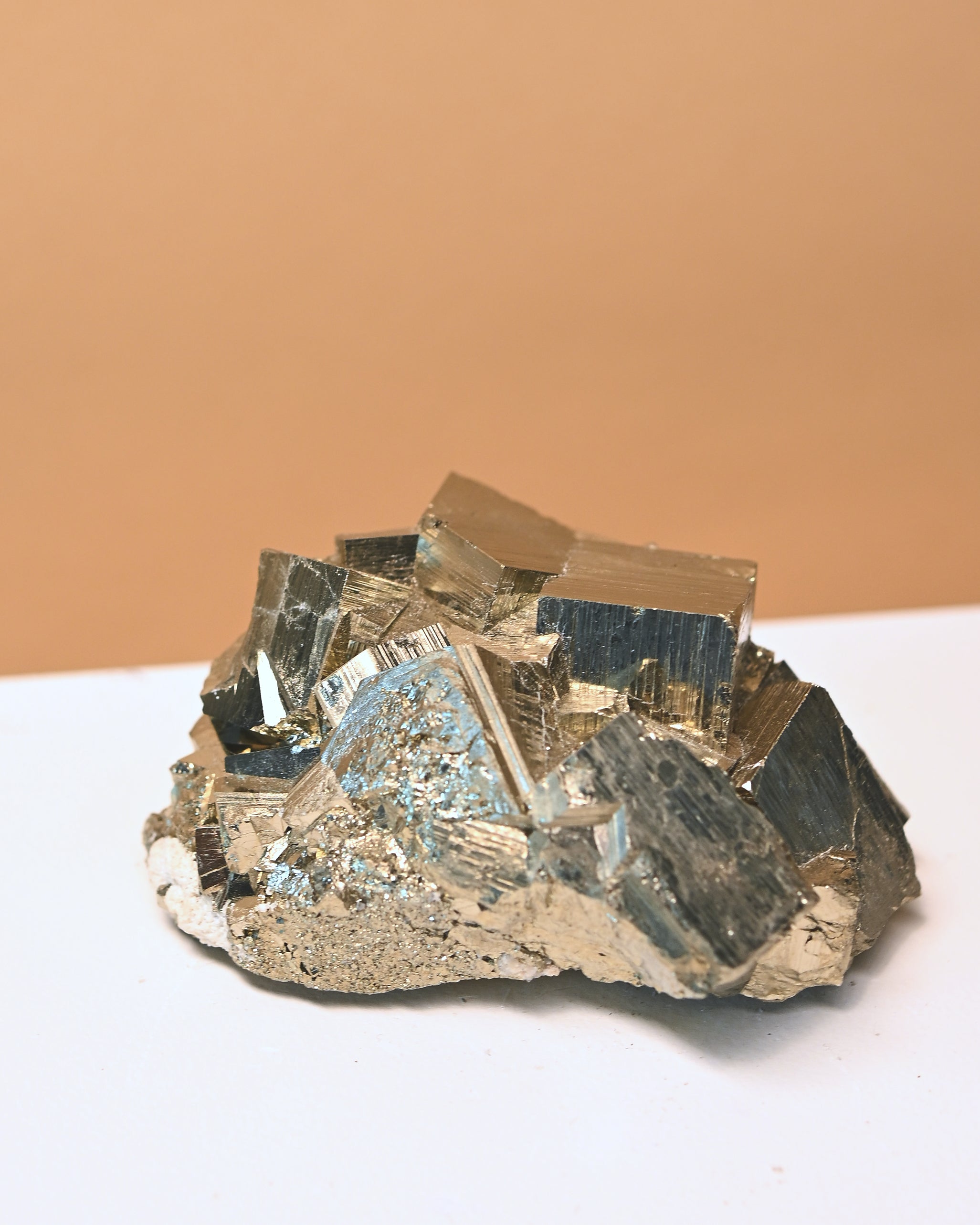 Pyrite Cubic Cluster 3in