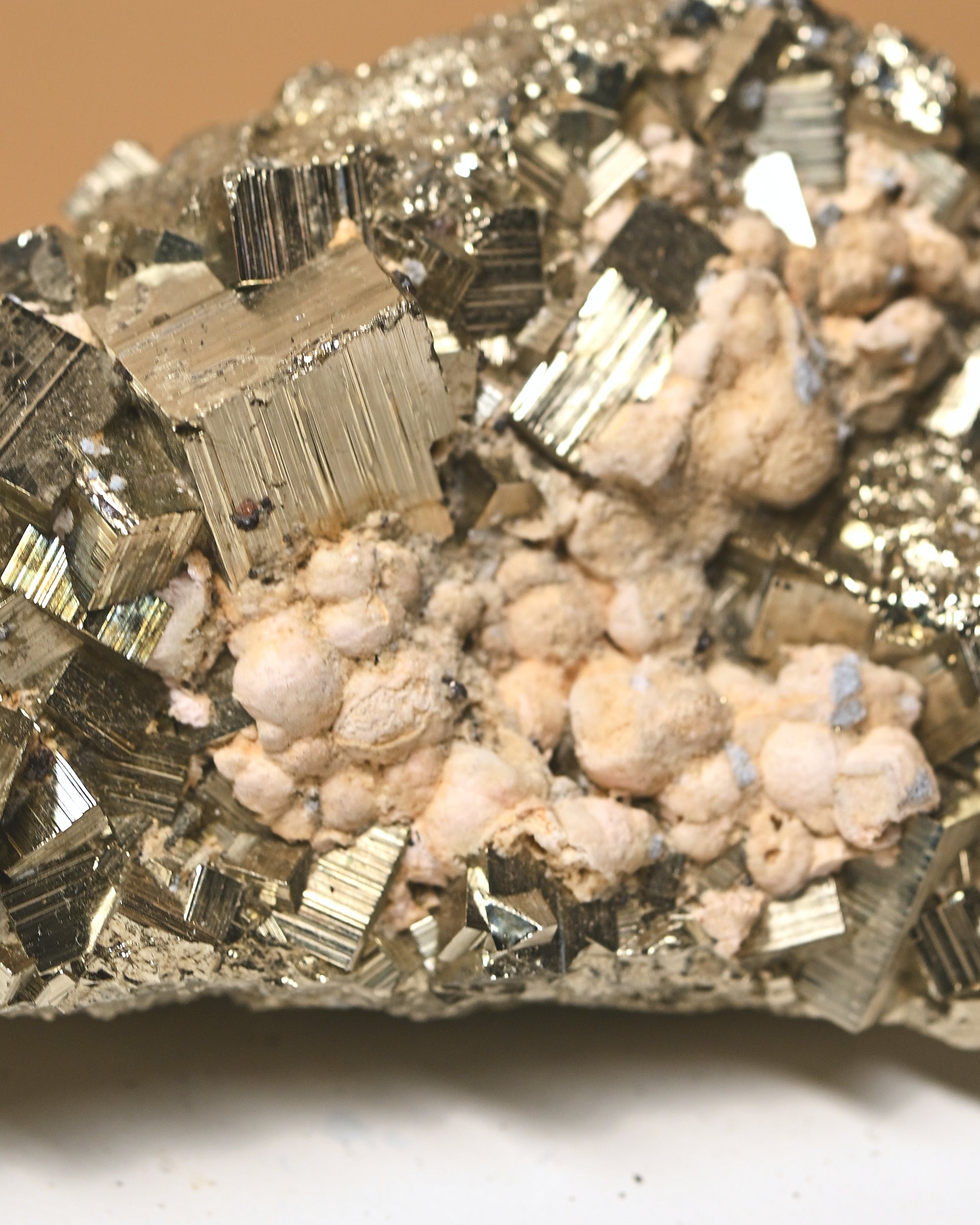 Pyrite with Botryoidal Calcite 4lbs