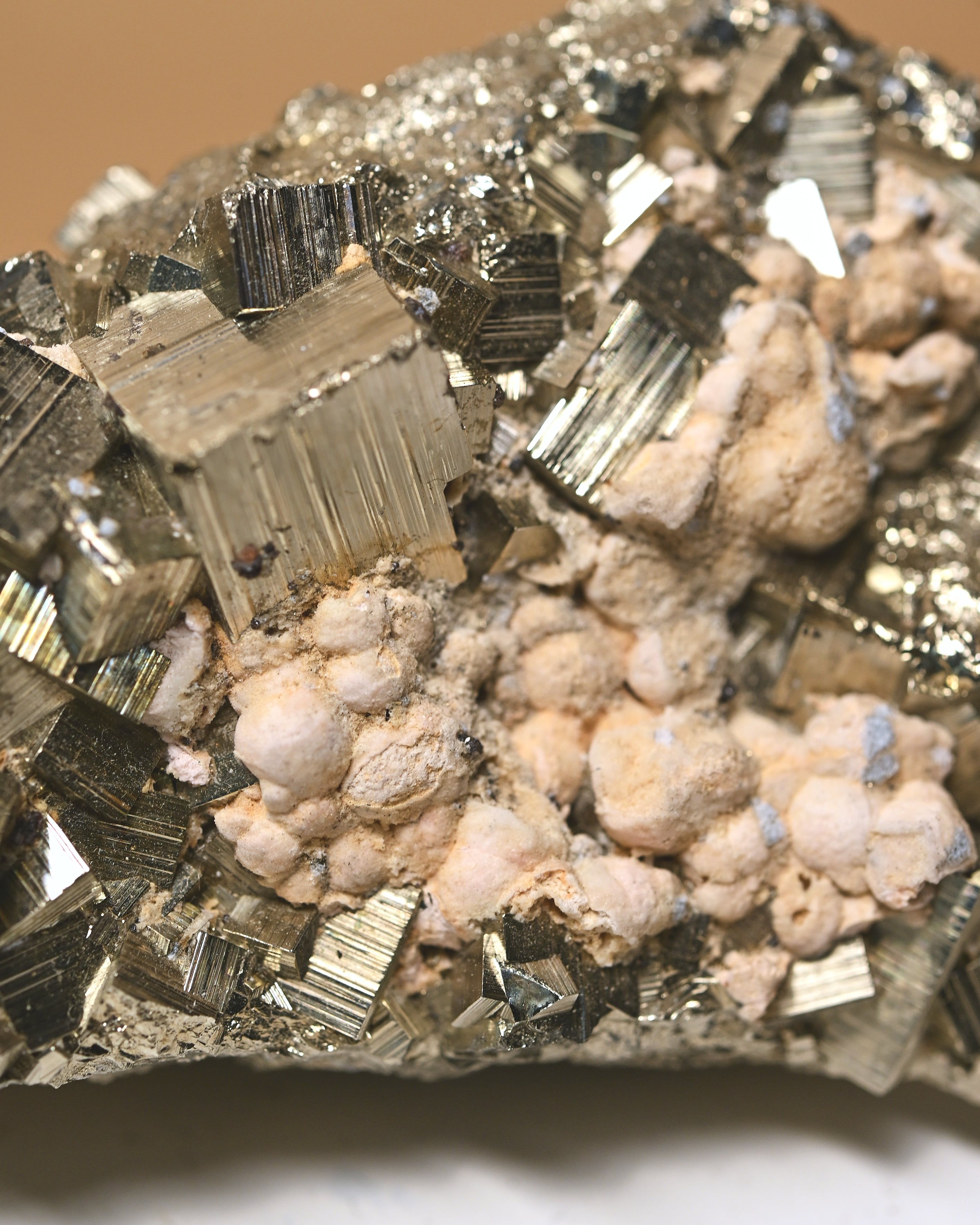 Pyrite with Botryoidal Calcite 4lbs