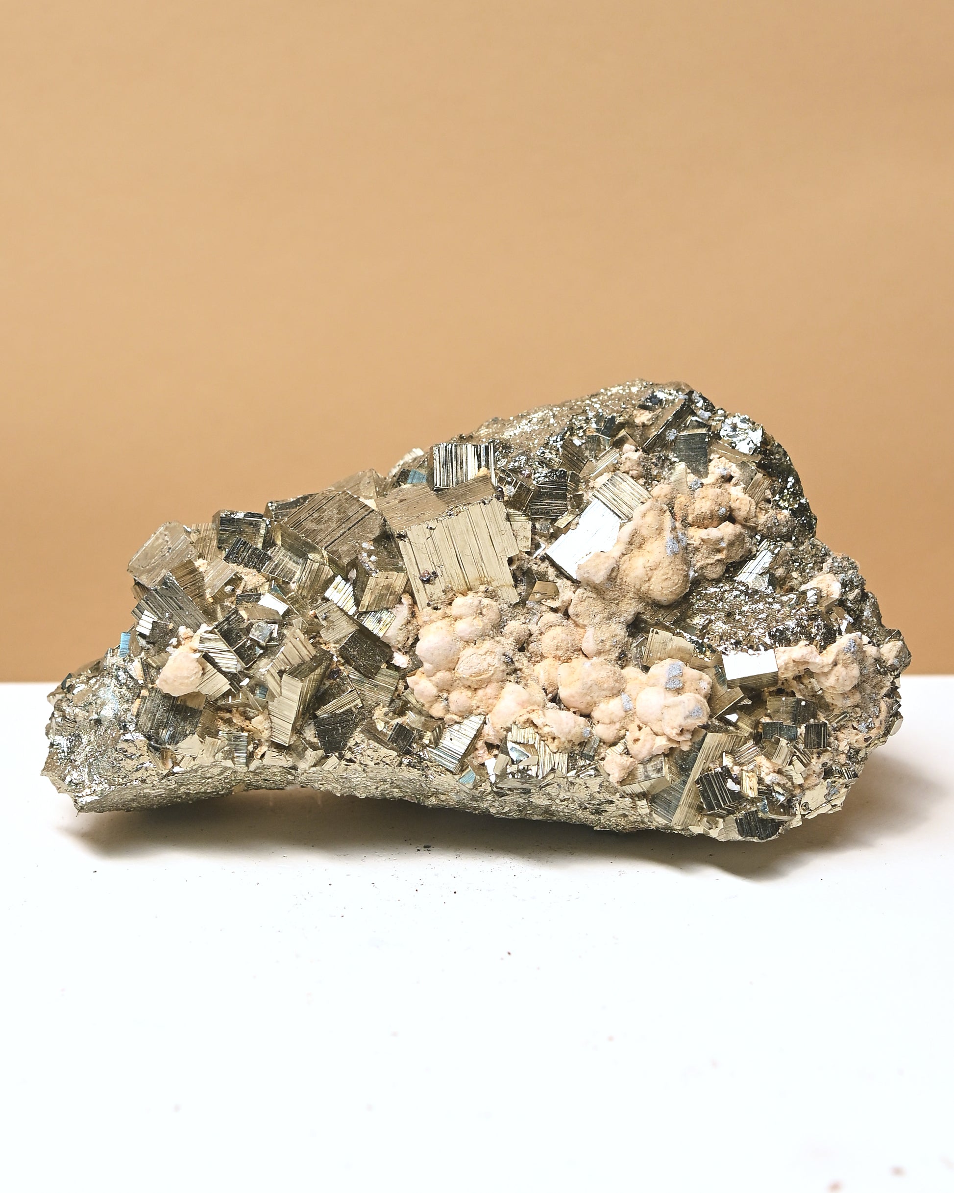 Pyrite with Botryoidal Calcite 4lbs