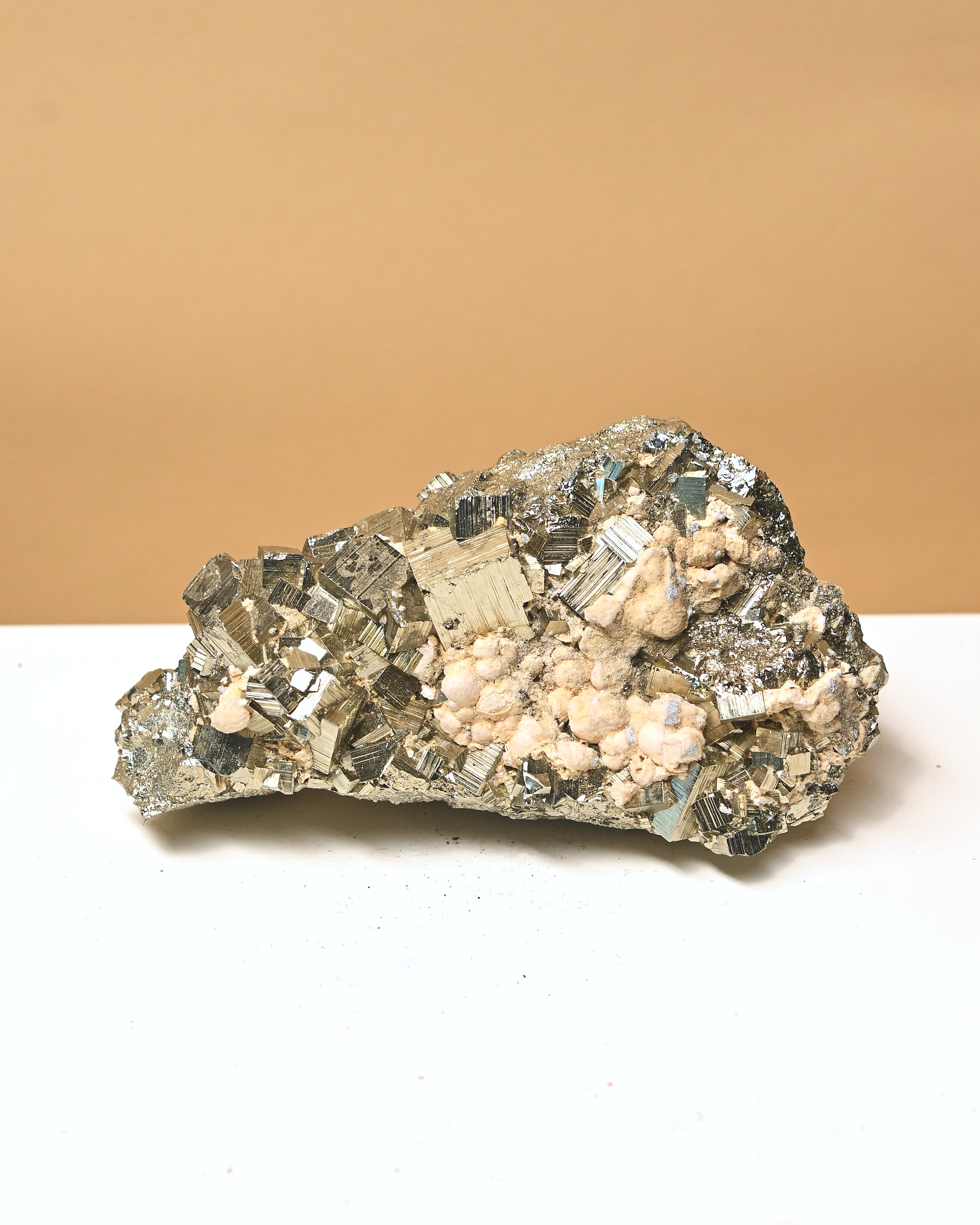 Pyrite with Botryoidal Calcite 4lbs