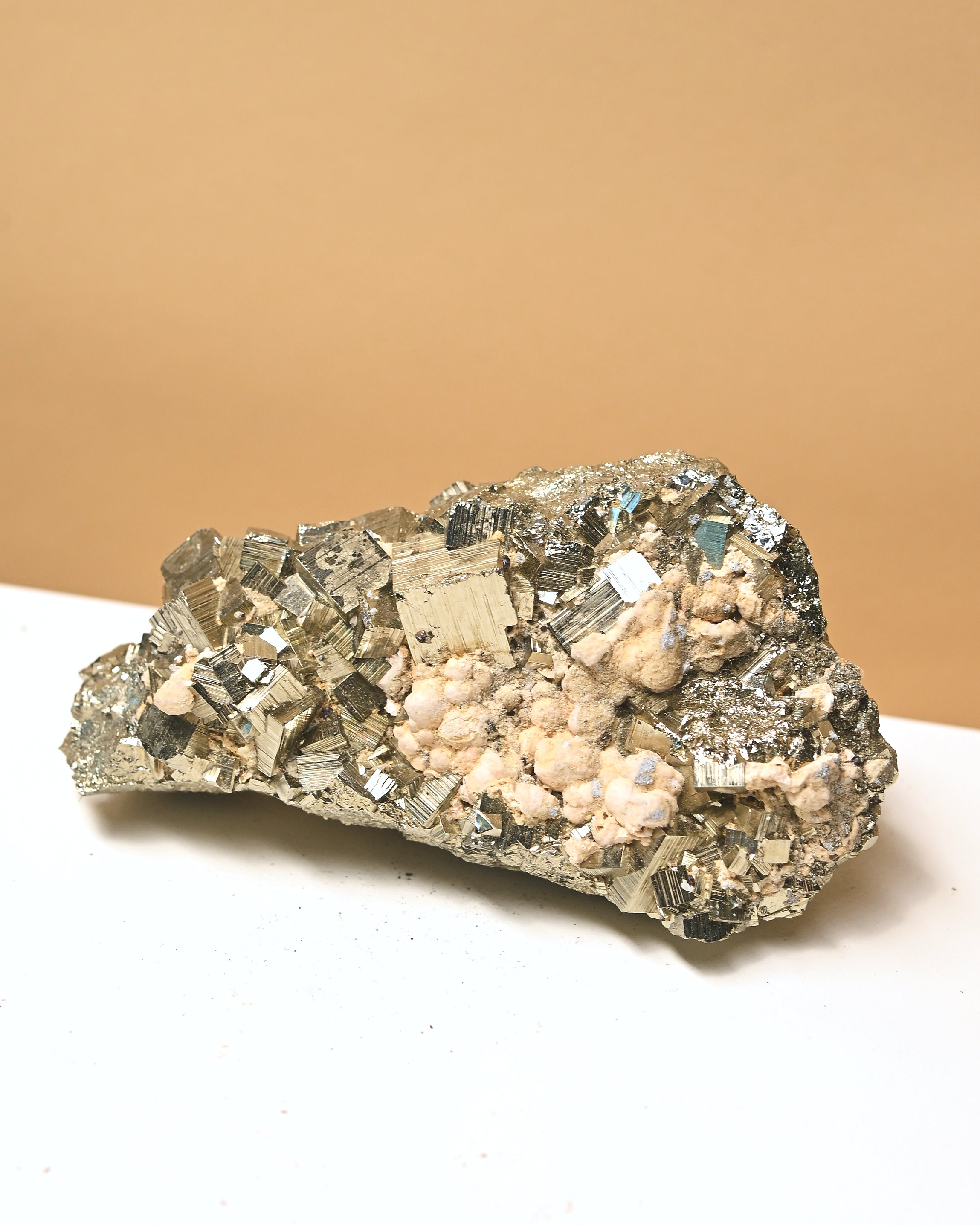 Pyrite with Botryoidal Calcite 4lbs