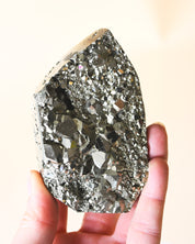 Pyrite Freeform 4 in 400g No. 405 - pyrite crystal cluster specimen in natural light