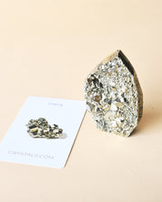 Pyrite Freeform 4 in 400g No. 405 - pyrite crystal cluster specimen side view