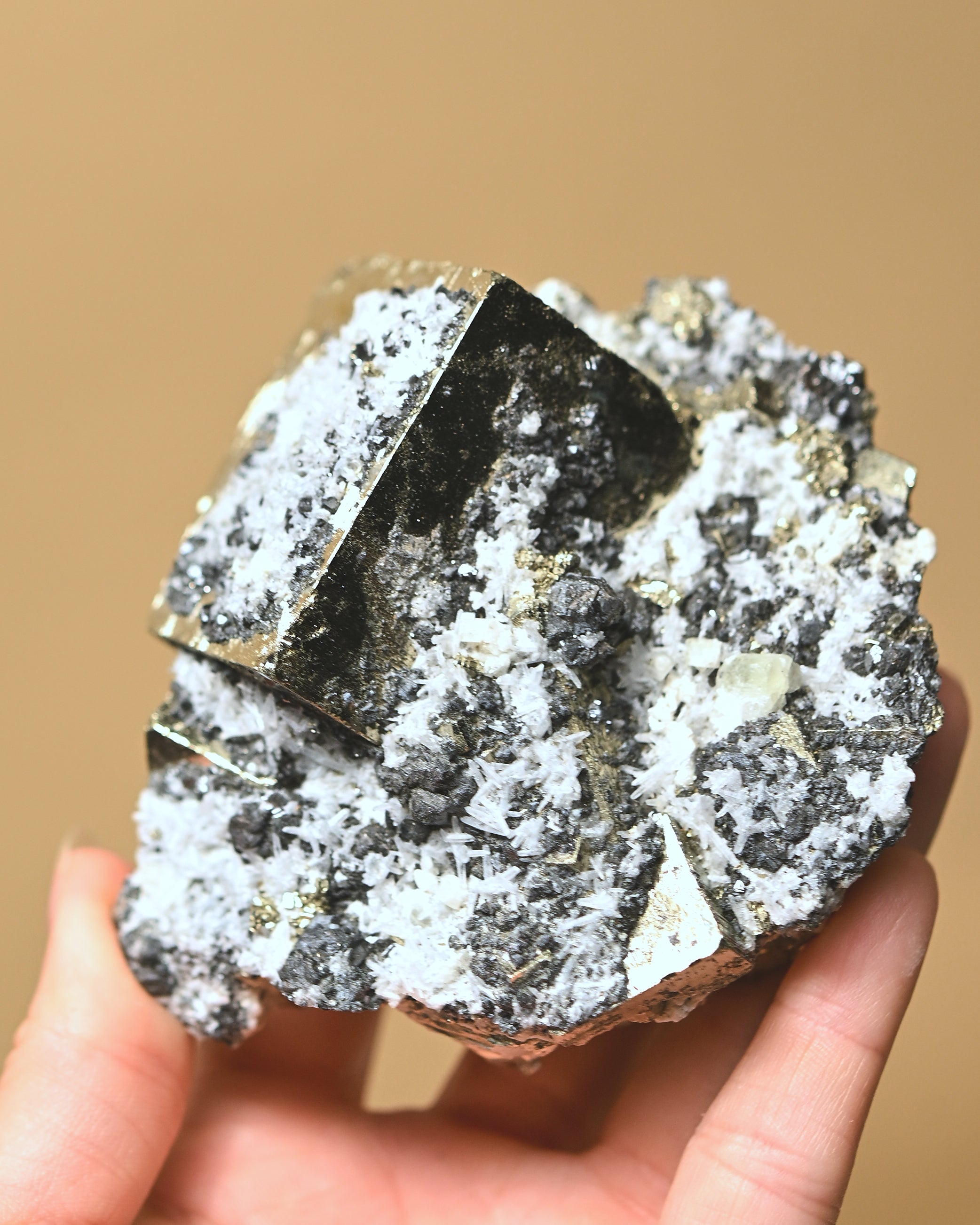 Galena, Pyrite + Quartz Cluster 1.4lbs