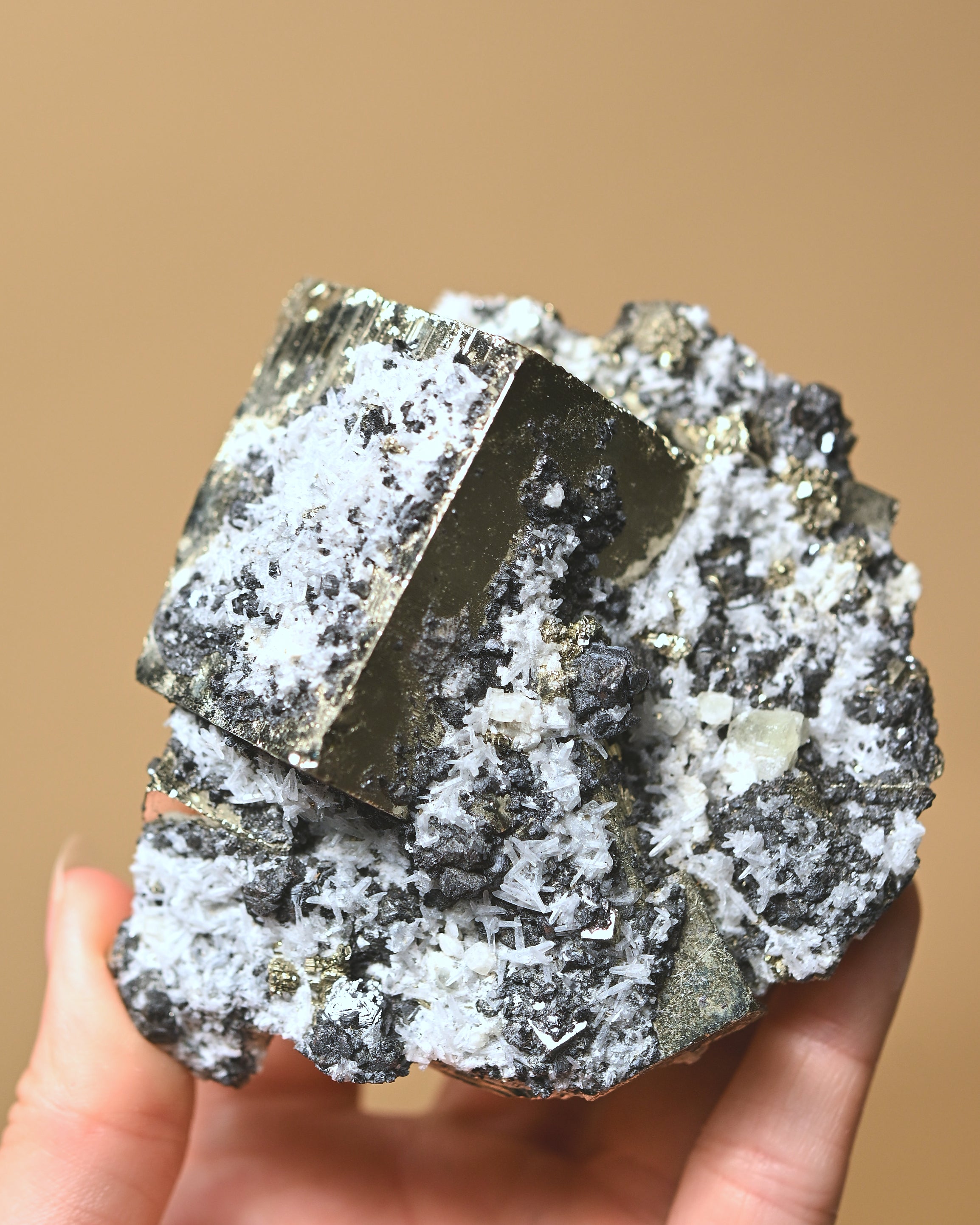 Galena, Pyrite + Quartz Cluster 1.4lbs