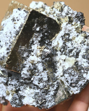 Galena, Pyrite + Quartz Cluster 1.4lbs