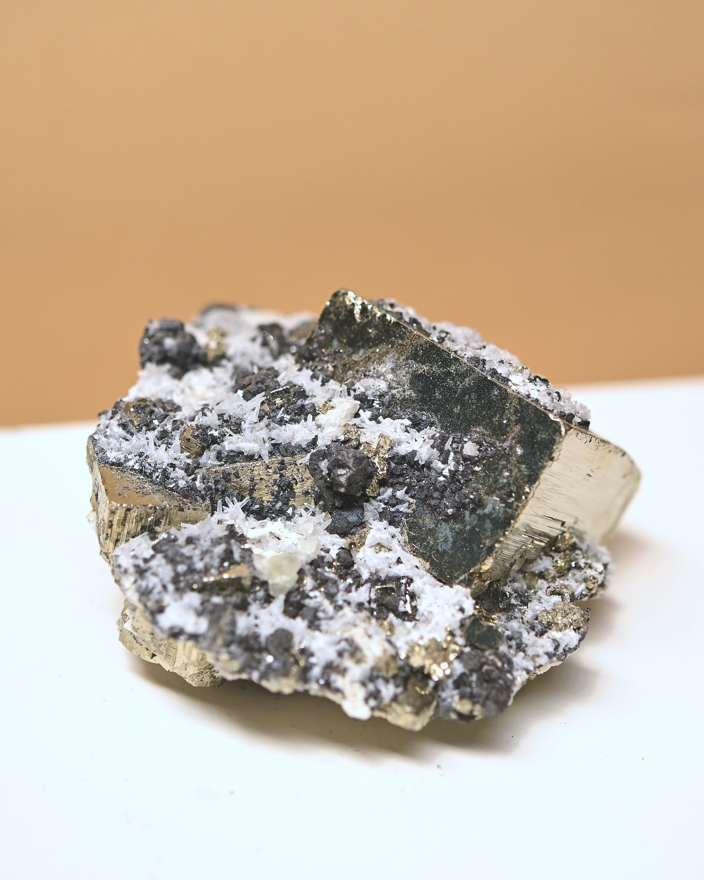 Galena, Pyrite + Quartz Cluster 1.4lbs