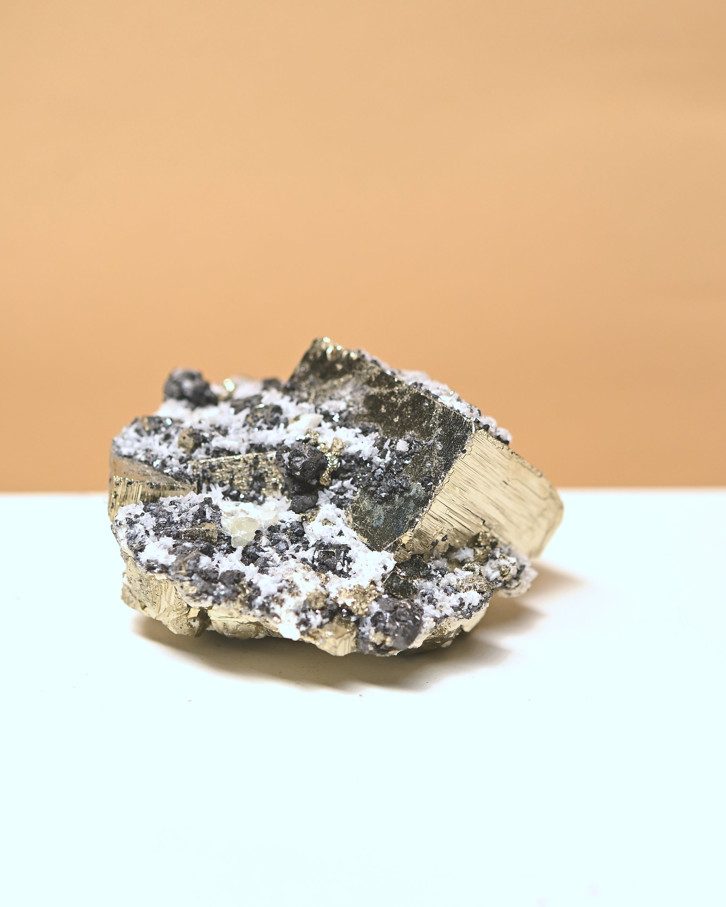 Galena, Pyrite + Quartz Cluster 1.4lbs