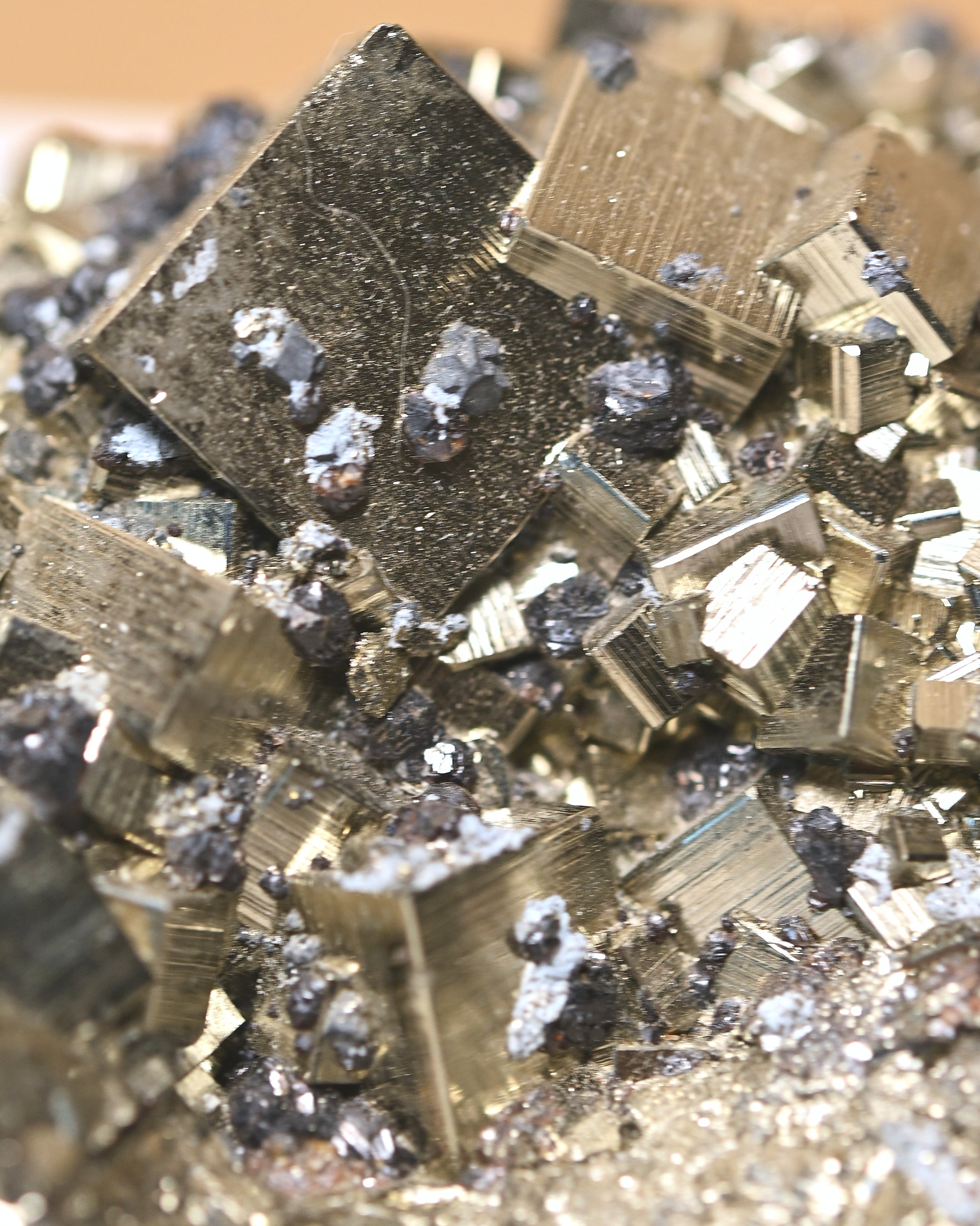 Cubic Pyrite w Galena 1.4lbs