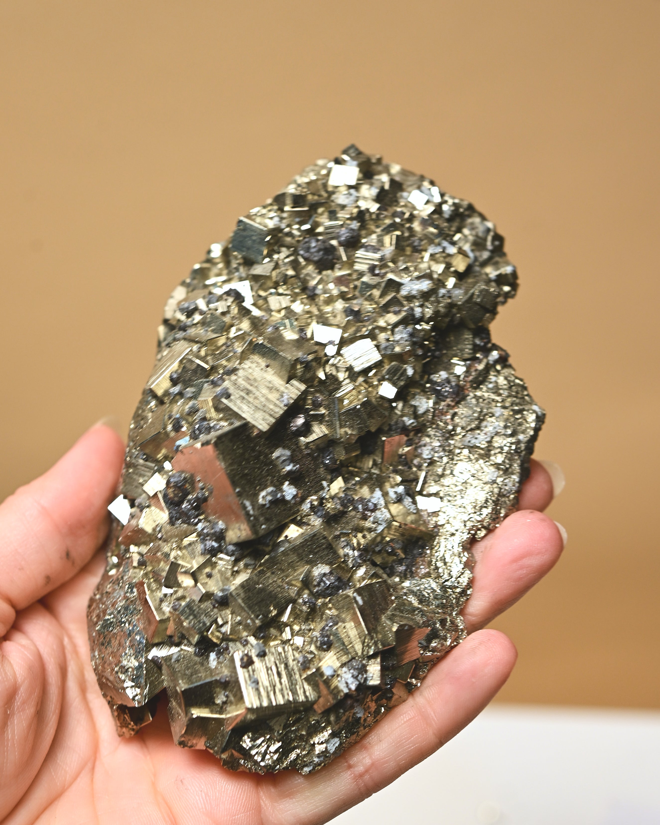 Cubic Pyrite w Galena 1.4lbs