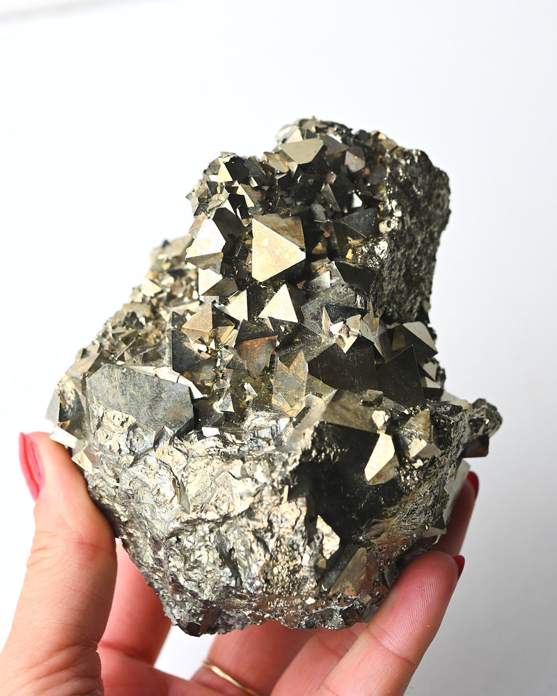 Octahedral Pyrite Cluster - Peru (2.6 lbs)