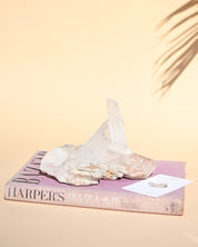 Brazilian Clear Quartz Cluster - clear quartz crystal cluster specimen styled in home