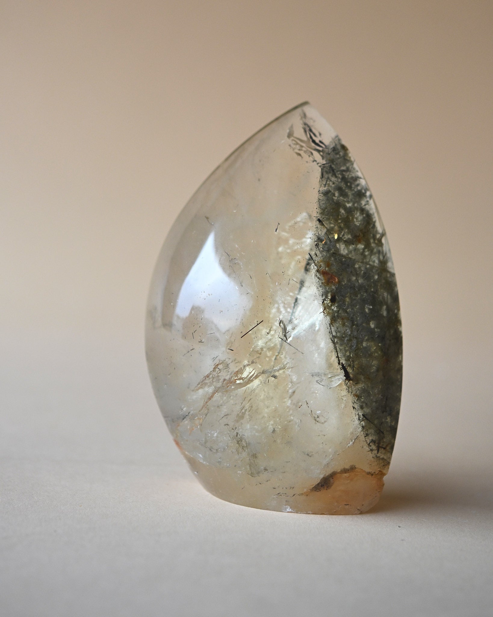 Chlorite & Rutile Included Quartz Flame