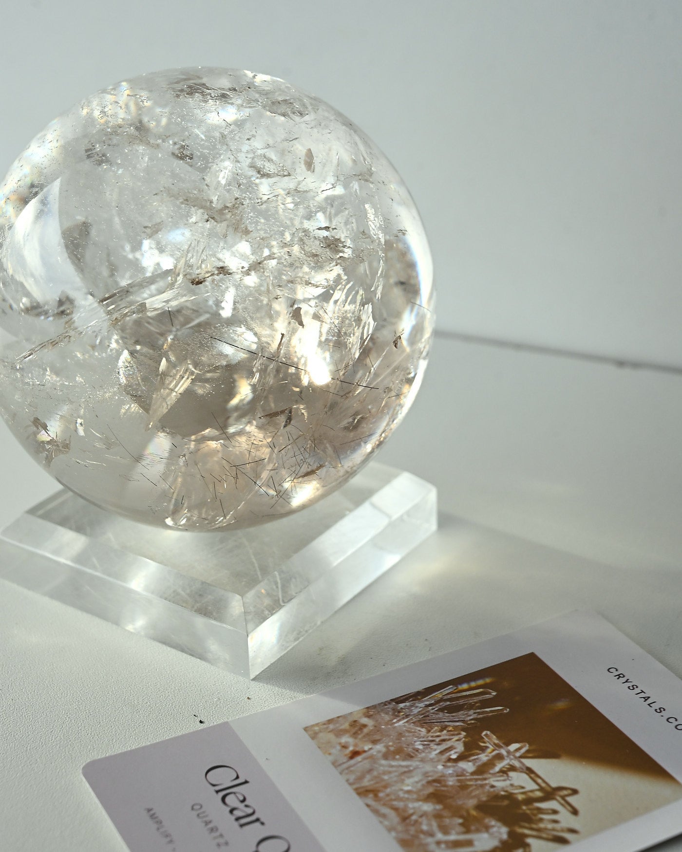 Rutilated Quartz Sphere detail