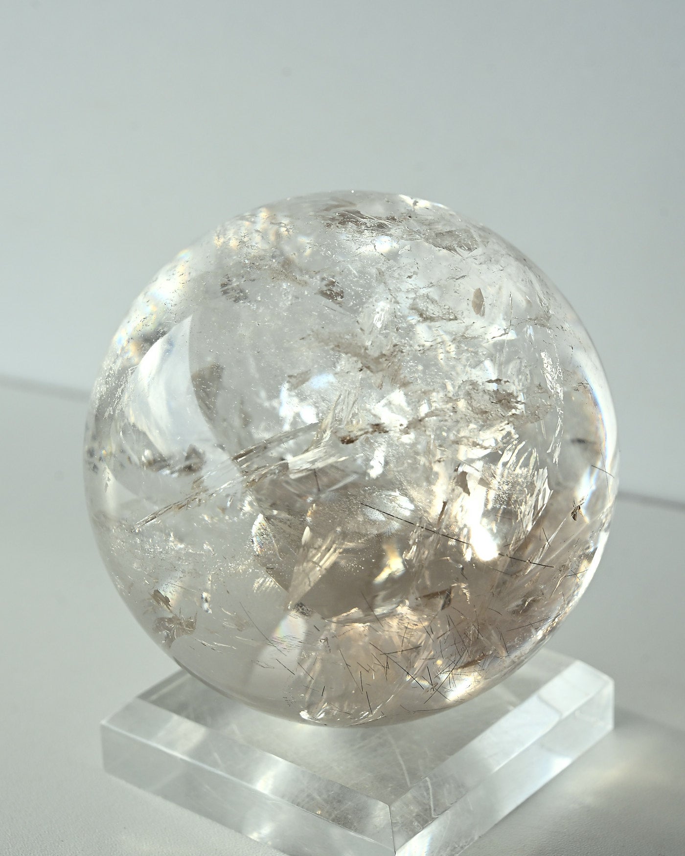 Rutilated Quartz Sphere side