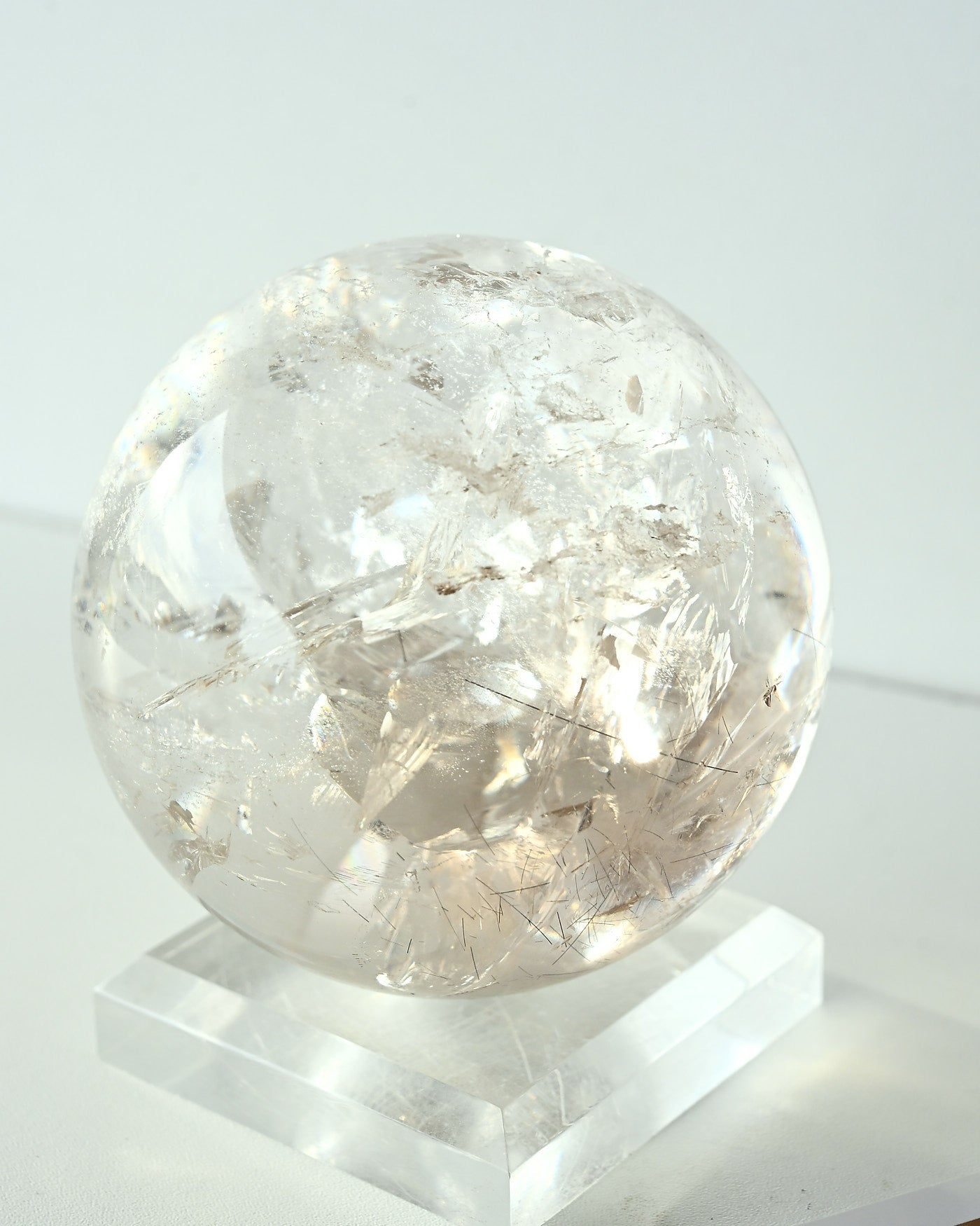 Rutilated Quartz Sphere angle