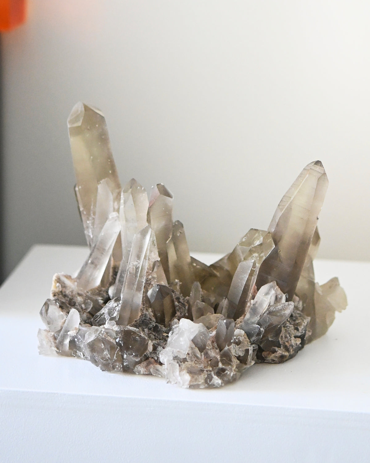 Smoky Quartz crystal — Brown, gray specimen, Trigonal crystal system