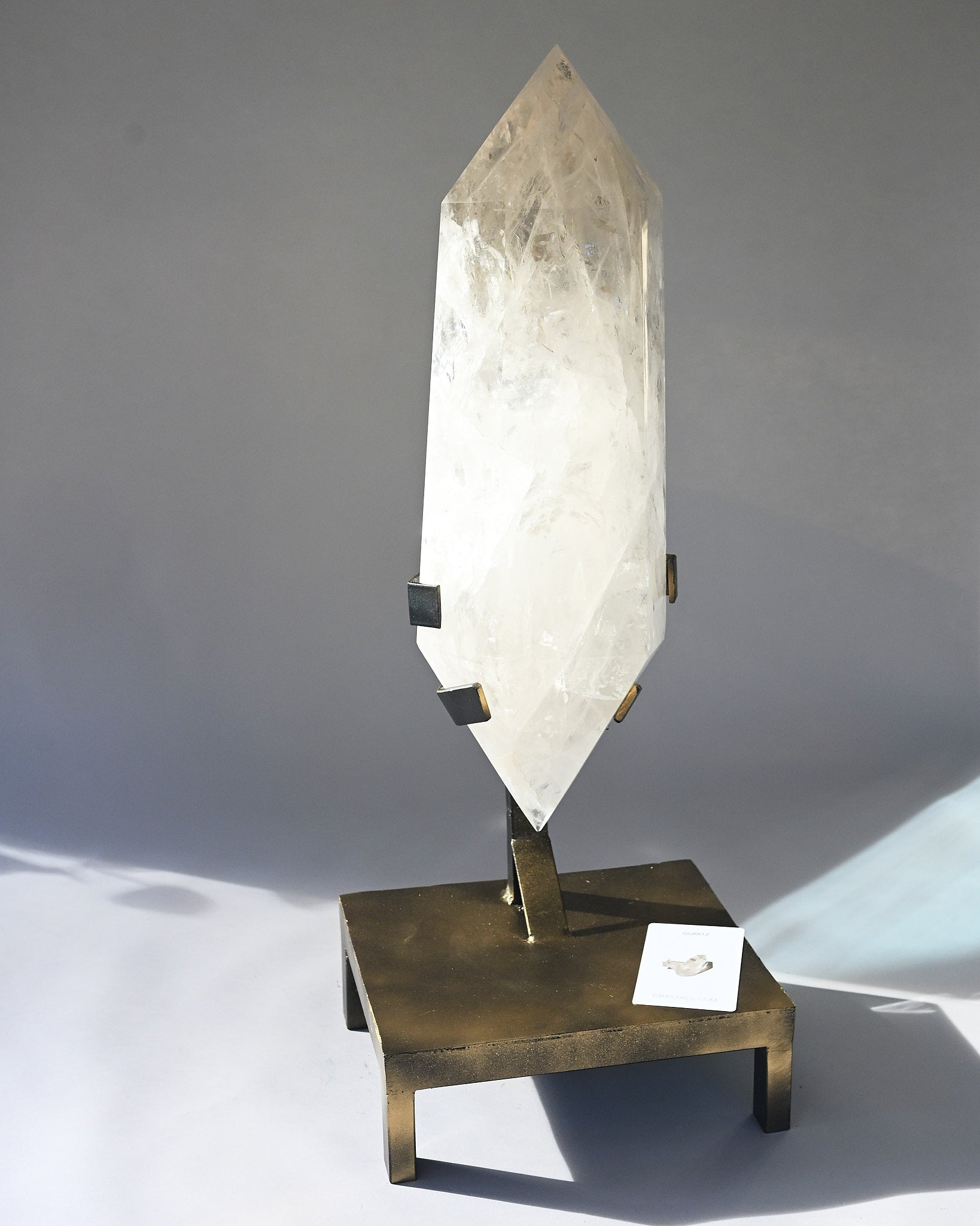 44lb XXL  Double-Terminated Quartz Point on Custom Stand
