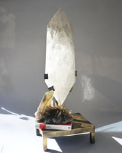 44lb XXL  Double-Terminated Quartz Point on Custom Stand
