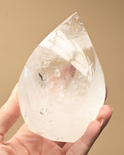 Clear Quartz flame 4 inch