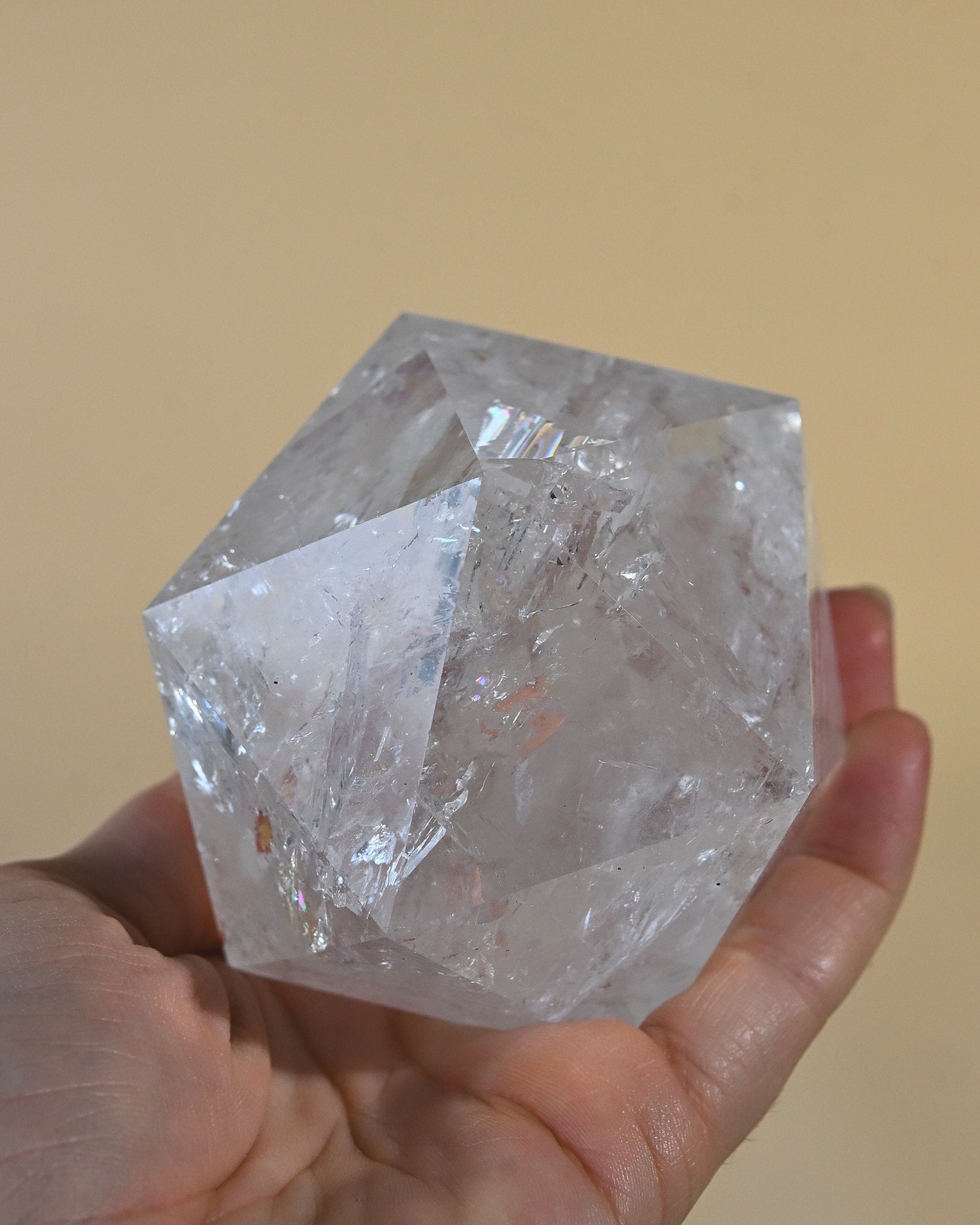 Clear Quartz Geometric Form