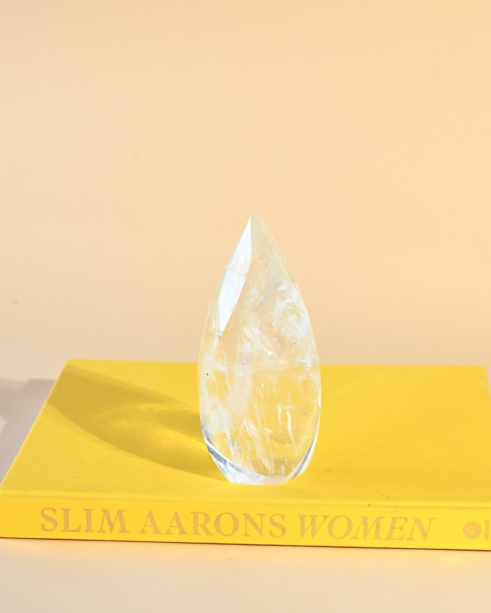 Brazilian Quartz Flame 6 iin - clear quartz crystal view 7