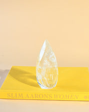 Brazilian Quartz Flame 6 iin - clear quartz crystal view 7