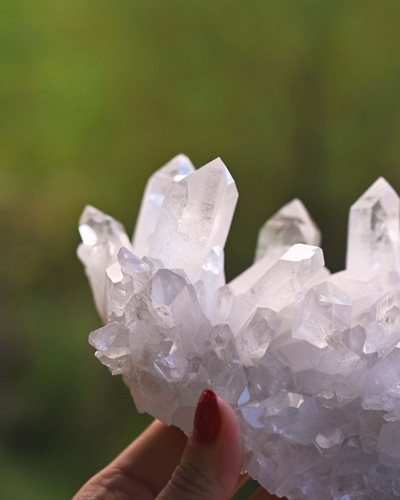 Arkansas Clear Quartz Cluster 2.175 lb — top