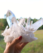 Arkansas Clear Quartz Cluster 2.995 lb — front