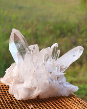 Arkansas Clear Quartz Cluster 2.995 lb — detail